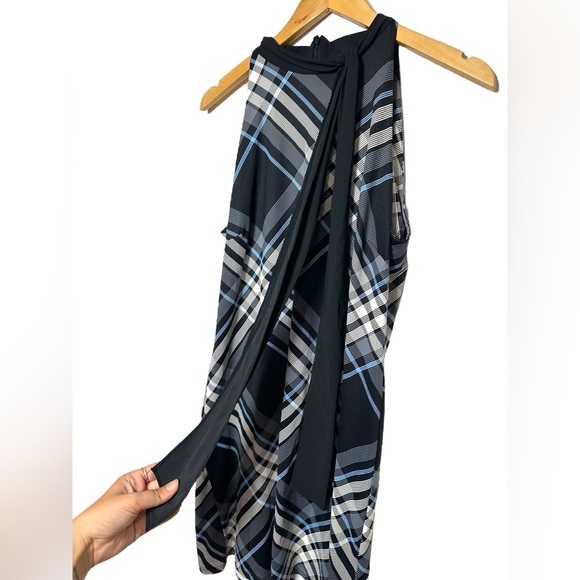 NWT Jude Connally | Maureen Printed Ponte Dress - Grand Plaid Black Size Medium - Picture 4 of 8